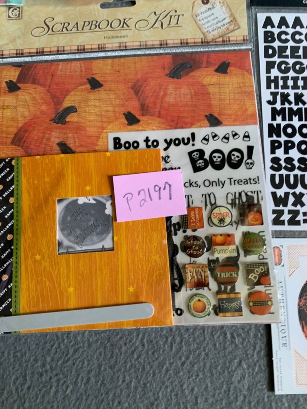 Halloween Scrapbook Kit Embellishments Stickers & Creative Letters - Picture 8 of 10
